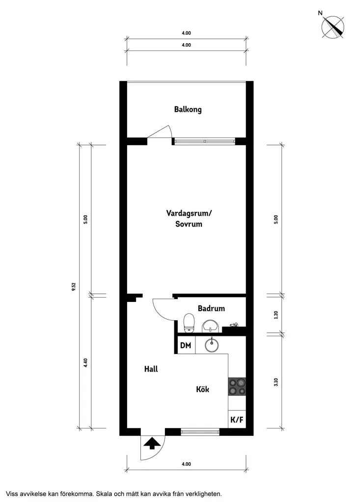 Plan - Modernised Apartment with Balcony in Västra Götaland