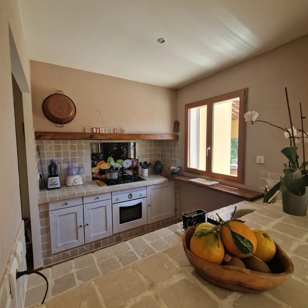 Köök - Provençal Villa with Pool near Lorgues