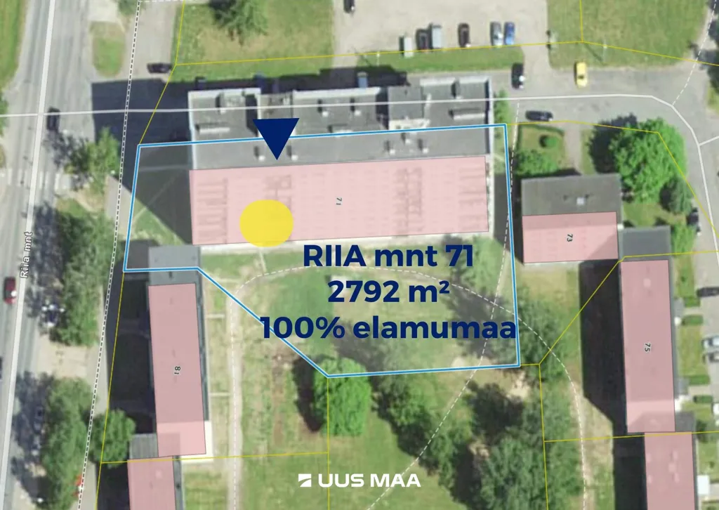 Vue aérienne - Two-Bedroom Penthouse with Balcony in Viljandi