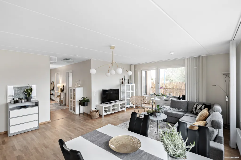 Living Room - Modern Flat with Glazed Balcony in Nyby