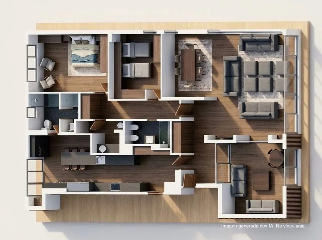 Floor Plan - Luxury Flat with Pool on Arroyofresno Street, Madrid