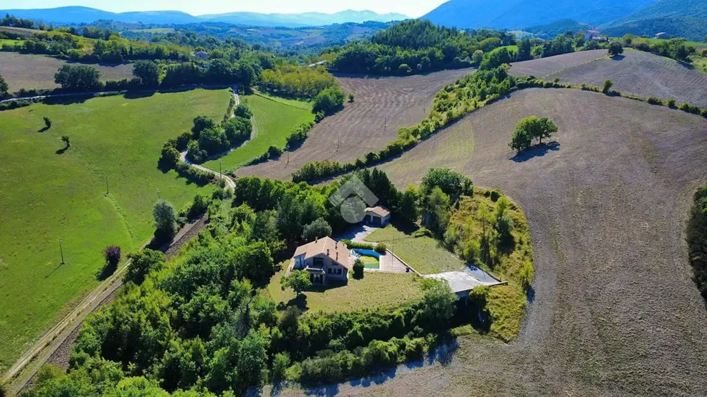 Vue aérienne - Renovated Villa with Pool in Fabriano