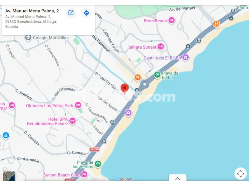 Beachfront Studio with Sea View in Benalmádena Costa