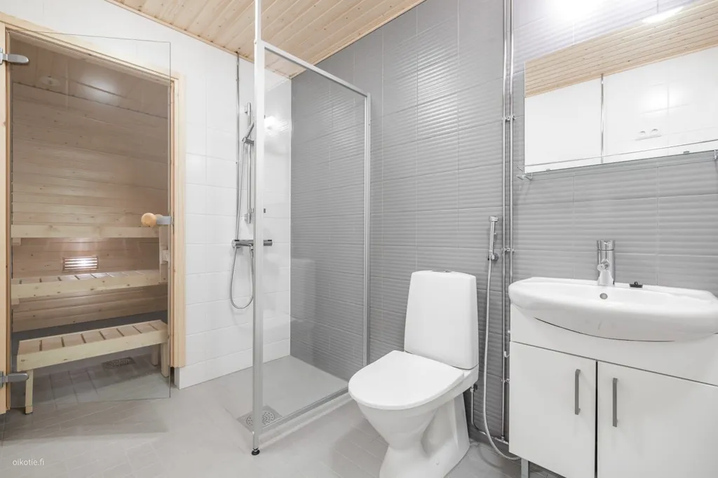 Salles de bain - Apartment with Sauna in Vuores, Tampere