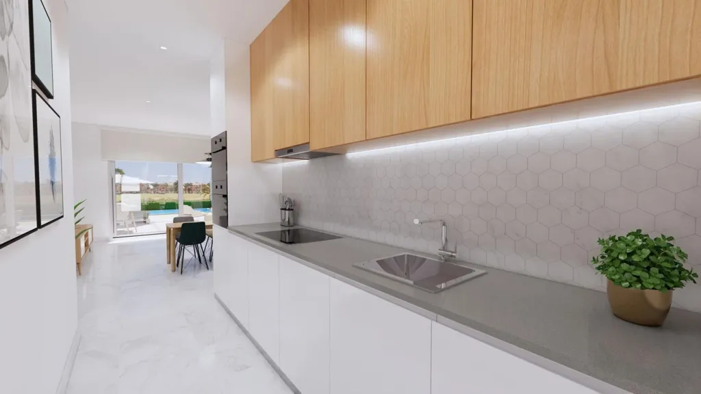 Cuisine - Semi-Detached Villa with Pool in Los Alcázares