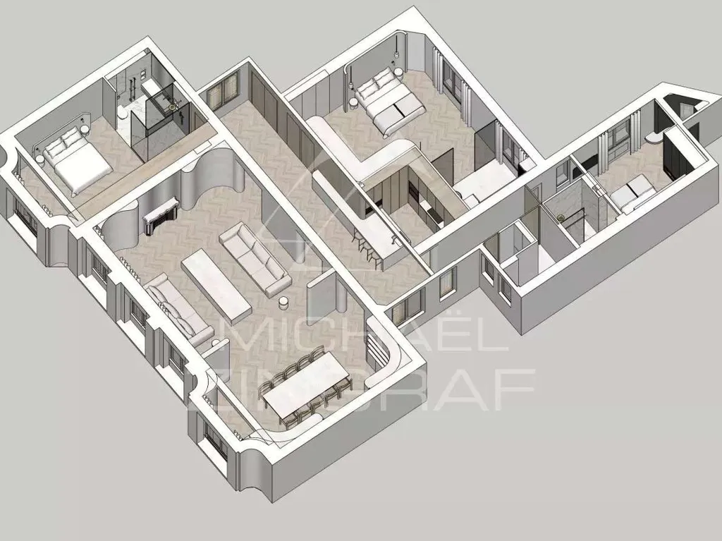 Plaan - Luxury Apartment with Eiffel Tower View in Paris