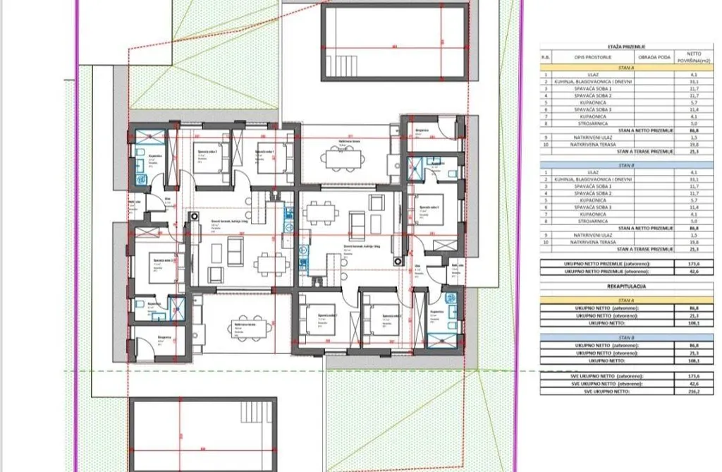 Plano - Duplex House with Pool in Kaštelir-Labinci