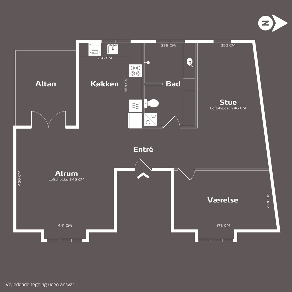 Plan - Apartment with Harbour View in Odense