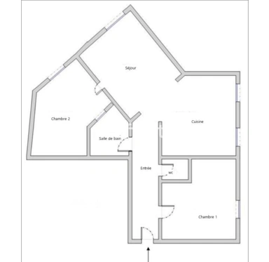 Plan - Appartement Lumineux avec Vue Dégagée à Paris 20ème