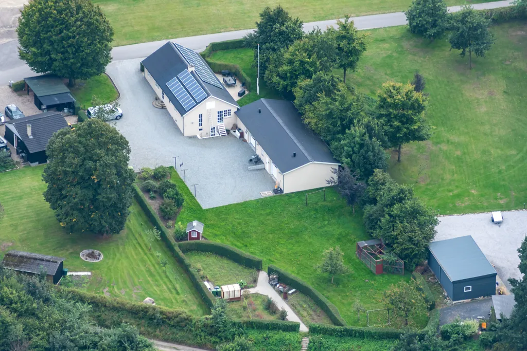 Vista aerea - Fenced Villa with Garden in Vojens