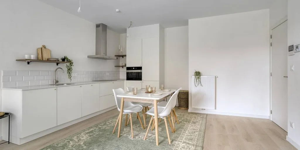 Cuisine - Appartement avec vue parc à Boom