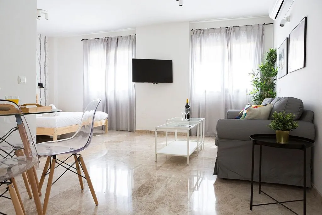 Séjour - Studio with Sea View in El Palo, Málaga