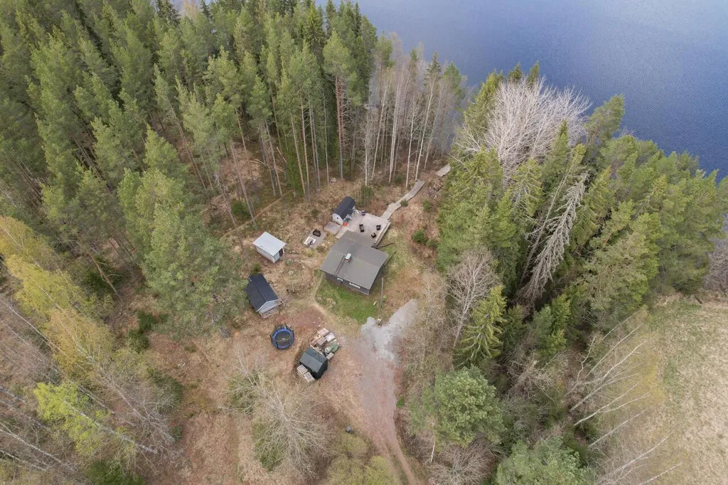 Vue aérienne - Cottage with Sauna and Lake View in Teisko
