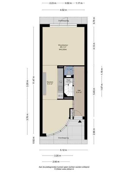 Floor Plan - Modernised House with Garden in Hoorn