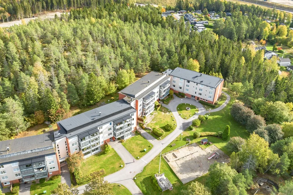 Vue aérienne - Modernised Flat with Glass Balcony in Sundsvall