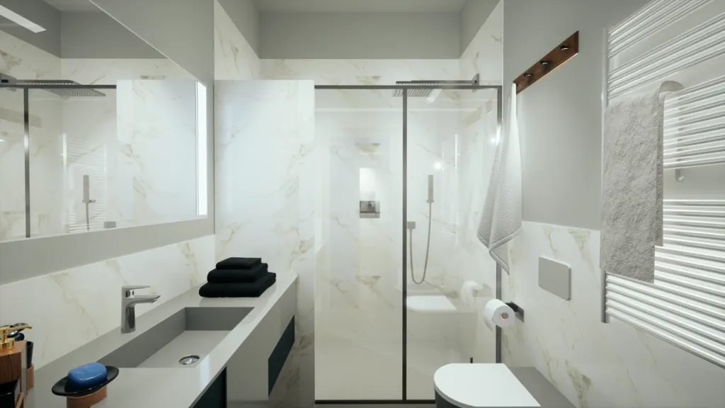 Salles de bain - Newly Built Apartment with Veranda in San Severo
