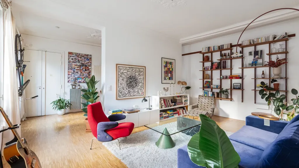 Living Room - Charming 4-Piece Parisian Flat with Courtyard View
