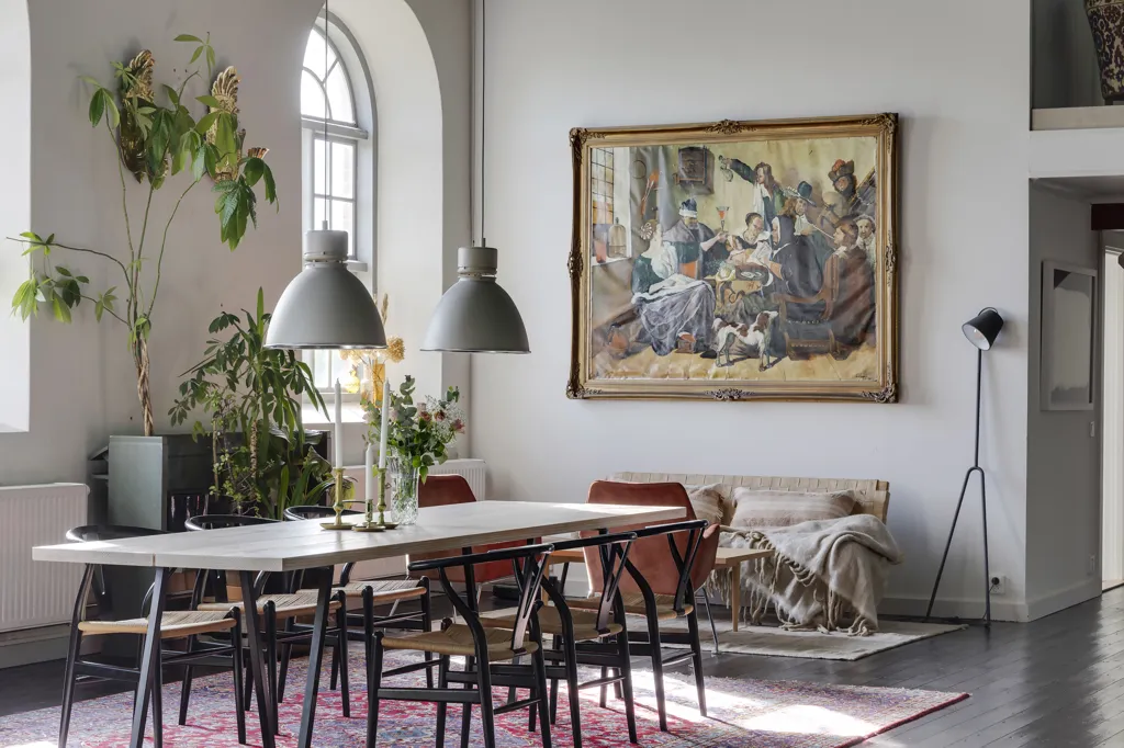 Dining Room - Historic Villa with River View in Norrmannebo