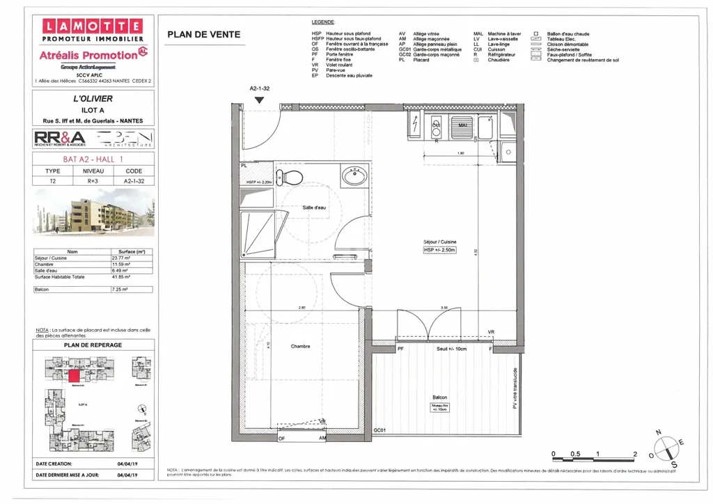 Plan - Appartement avec Balcon dans une Rue Calme à Dalby