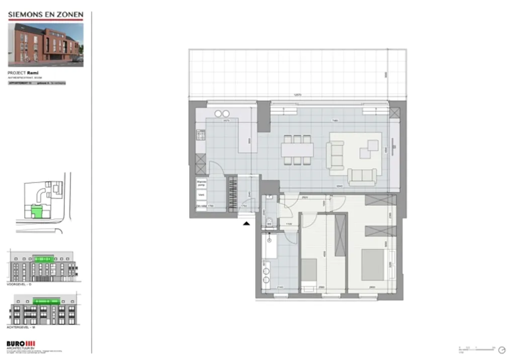 Plan - Penthouse avec Terrasse Ouest à Boom