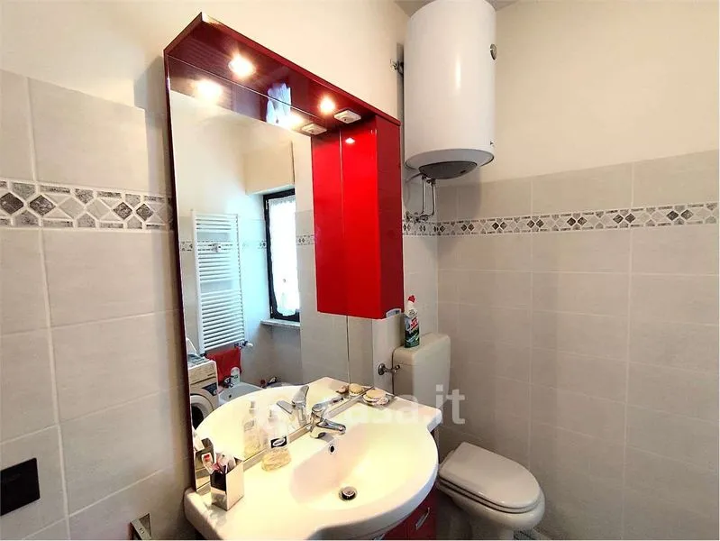 Bathrooms - Rearranged Apartment with Mountain View in Saint-Vincent