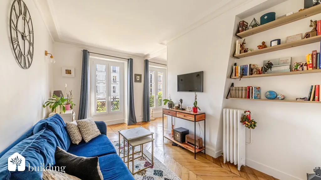 Séjour - Appartement 3 Pièces avec Cave à Levallois-Perret