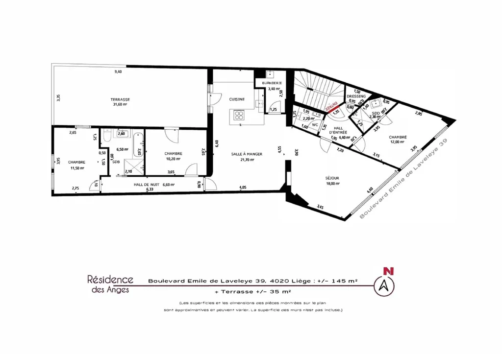 Floor Plan - New Flat with Terrace in City Centre