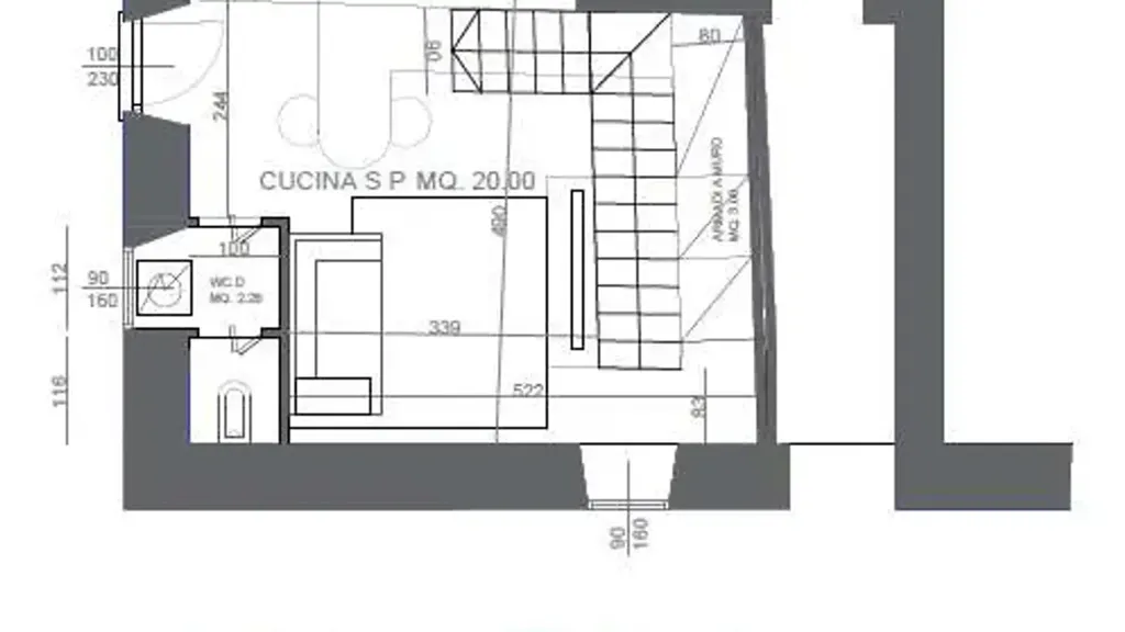 Plan - Rustic Bilocale with Garden in Cremella