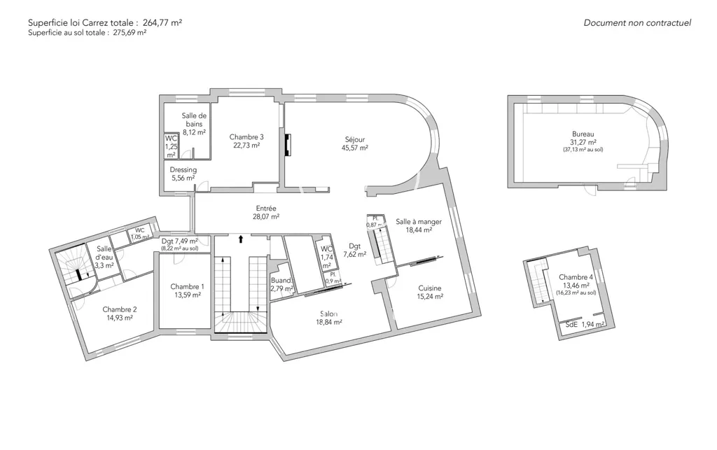 Plaan - Duplex with Eiffel Tower View in Paris 7th