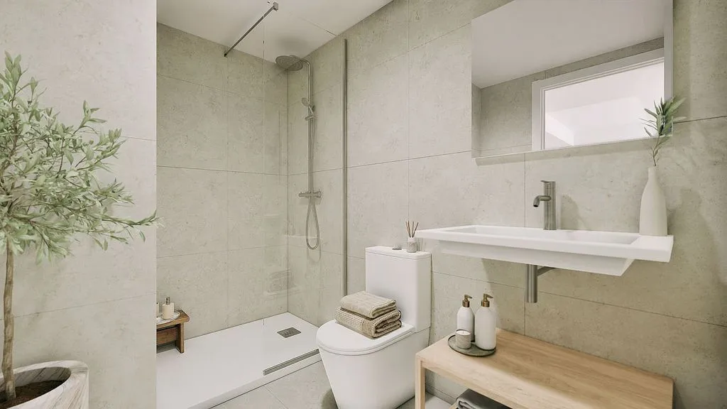 Bathrooms - New Flat with Pool in Sagunto