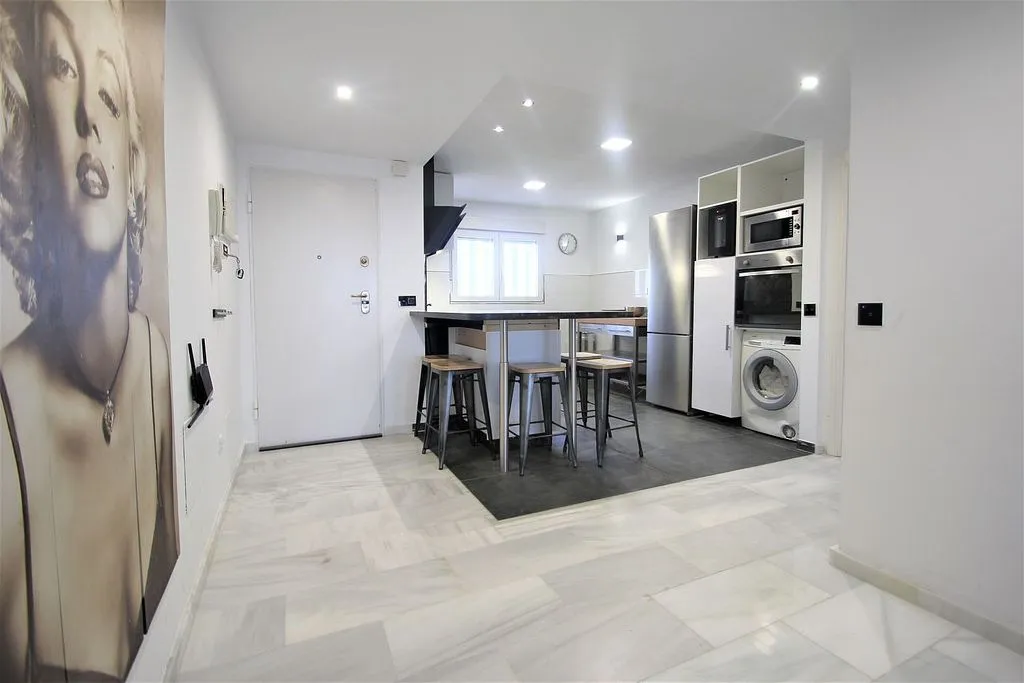 Köök - Apartment with Sea View and Pool in Manilva