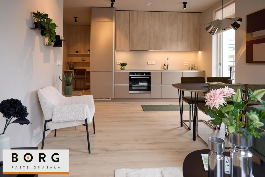 Comedor - New 2-Bedroom Apartment with Elevator in Hafnarfjörður