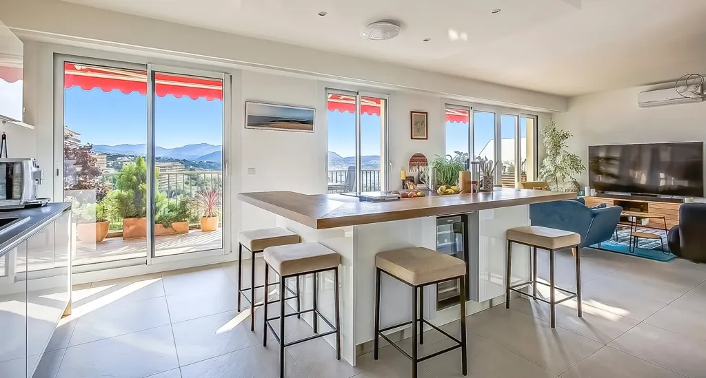 Cuisine - Duplex avec Vue Panoramique sur l'Océan à Nice