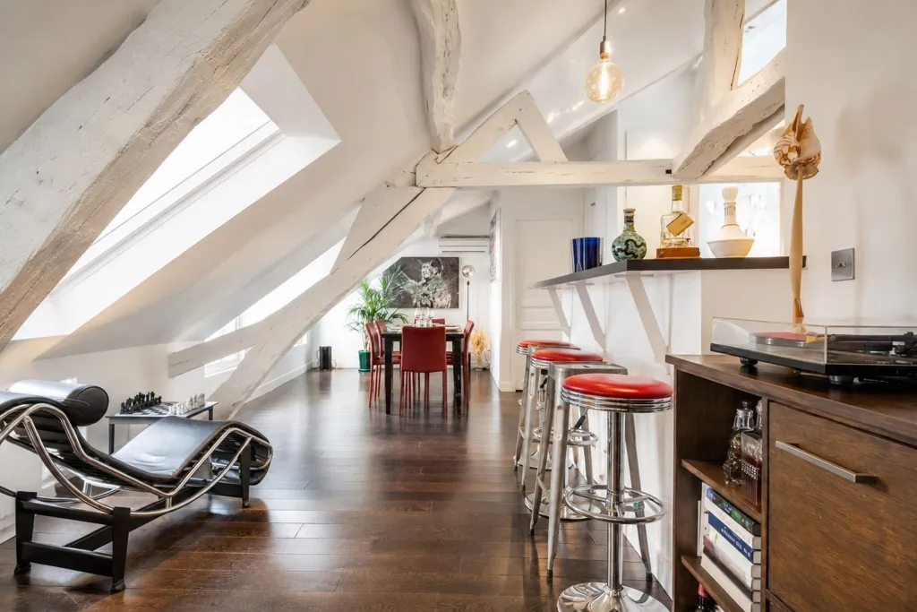 Soggiorno - Duplex with Private Terrace in Paris