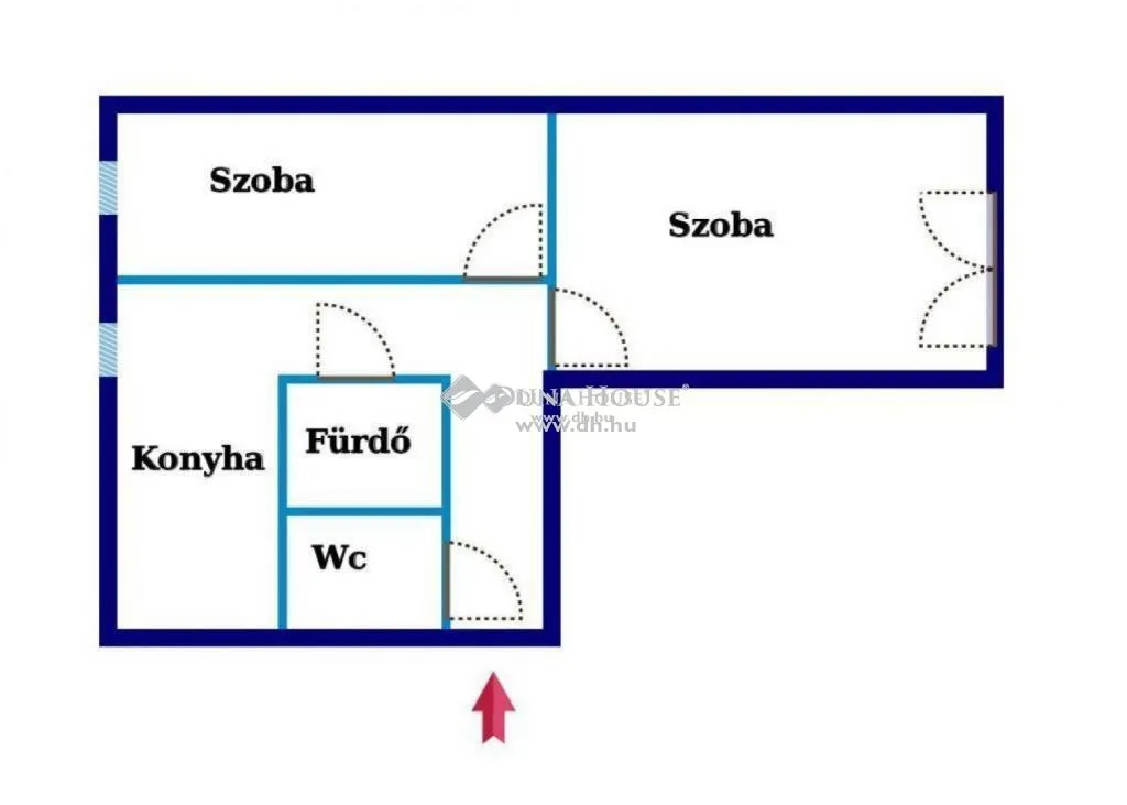 Plaan - Modern 2-Bedroom Flat in Pécs