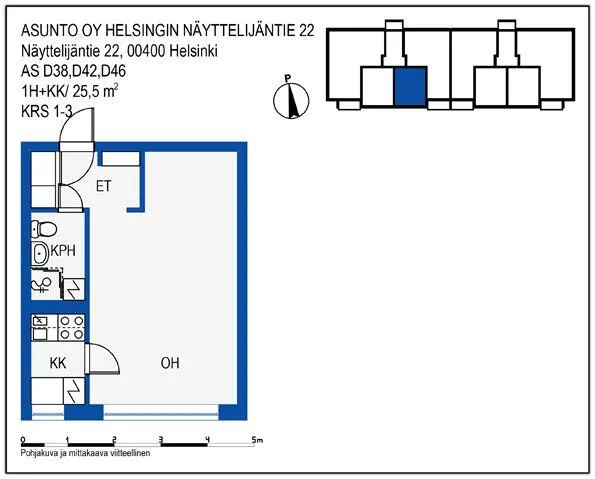 Plan - Bright Studio Apartment in Haaga, Helsinki