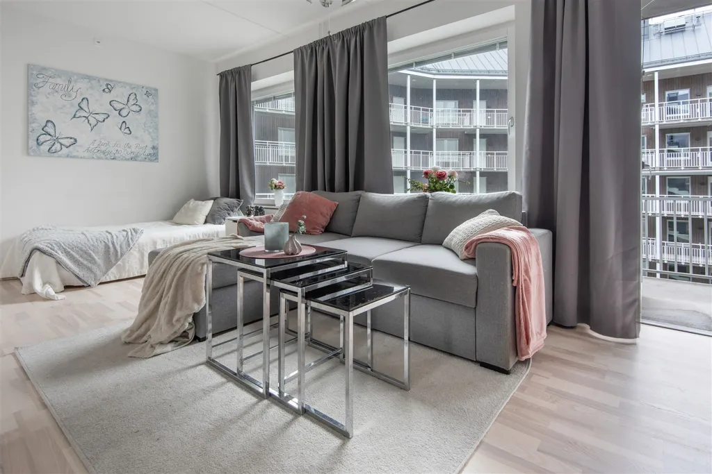 Wohnzimmer - Newly Built Apartment with Balcony in Vegastaden