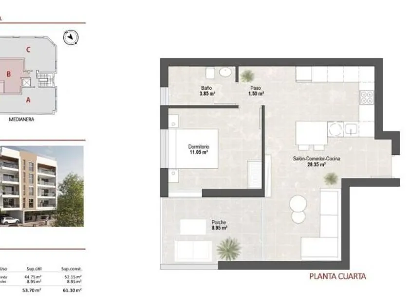 Floor Plan - Modern Penthouse with Sea View in Lo Pagán