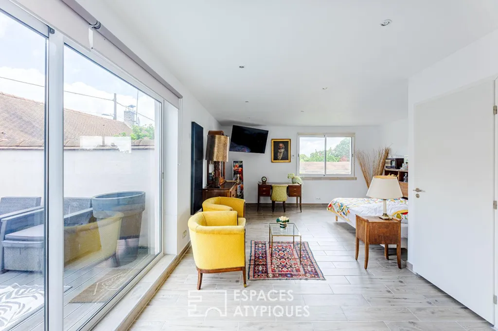 Terrace - Luxury Property with Pool near Normandy