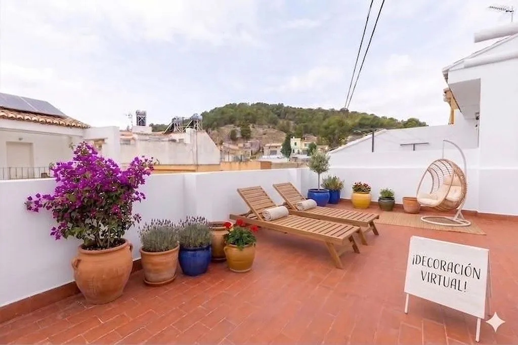Terrasse - Apartment with Terrace in Llíria