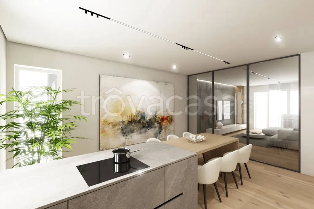 Cuisine - Modern Apartment with Balcony in Cuneo