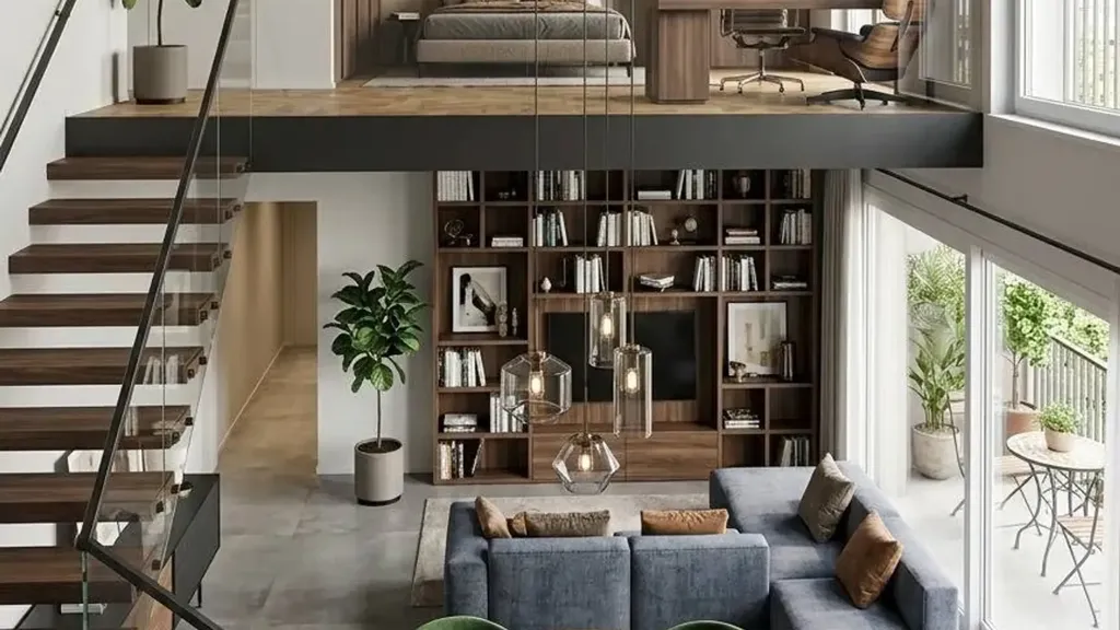 Living Room - Bright Trilocale with Balcony in Mantova