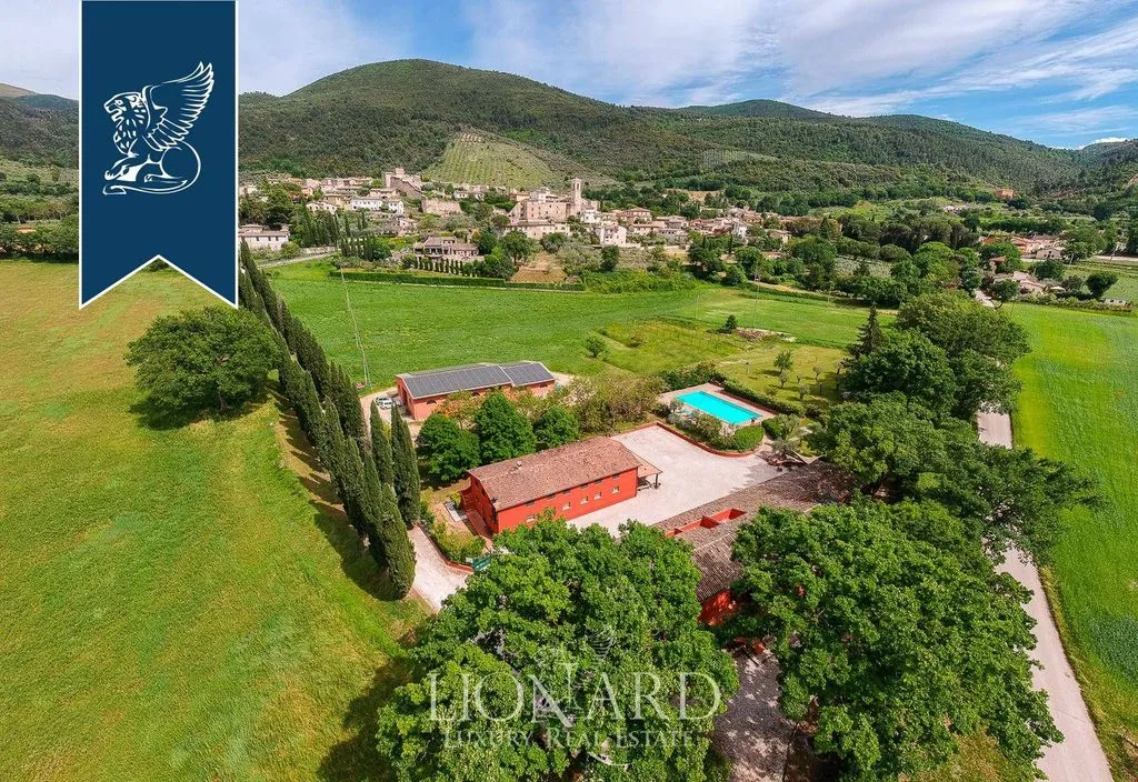 Vue aérienne - Luxury Farmhouse with Pool near Spoleto