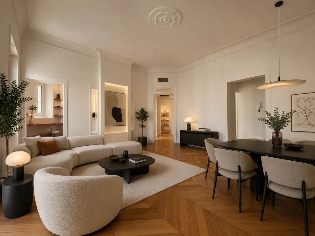 Séjour - Appartement T4 Lumineux au 6ème Arrondissement de Marseille