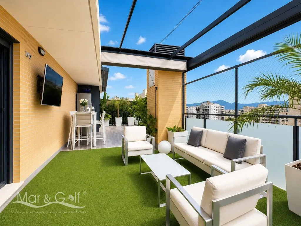 Terrass - Penthouse with Sea View in Alicante