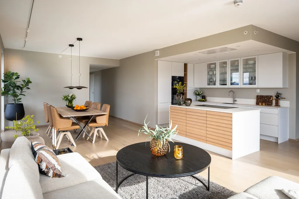 Köök - Apartment with Two Terraces in Grilstad Marina