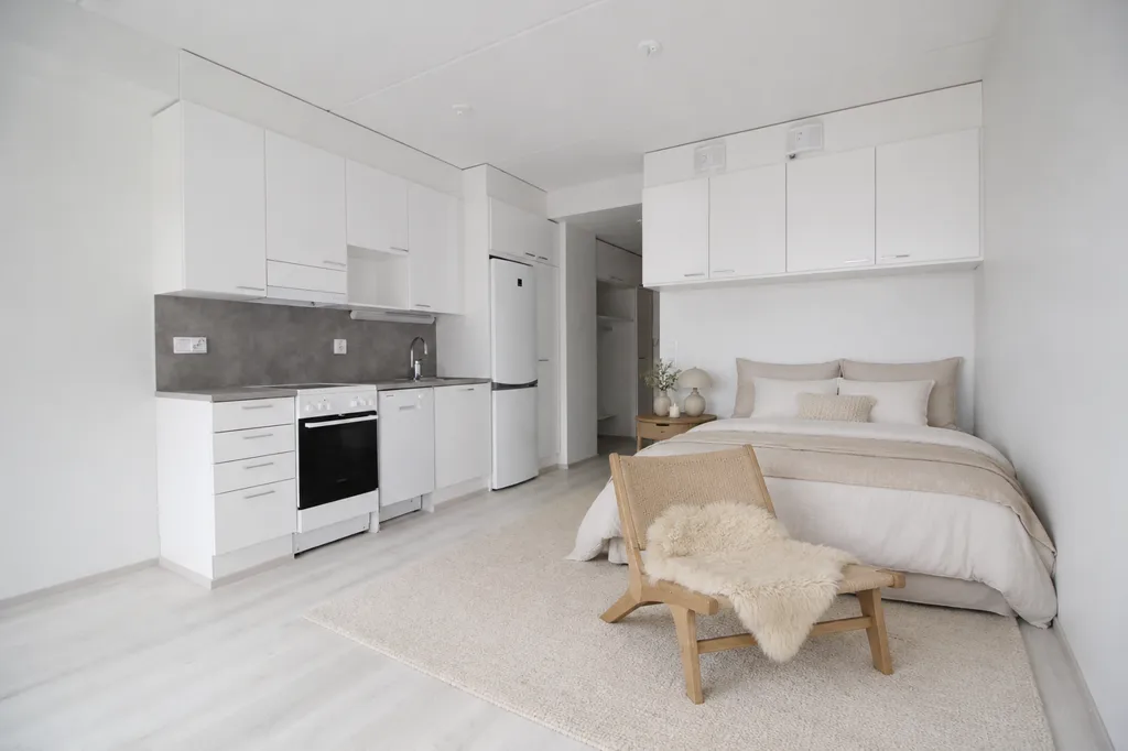 Camere da letto - Studio Apartment with Balcony in Santalahti, Tampere