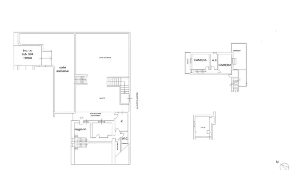 Floor Plan - Bifamiliar Villa with Private Garden in Rome