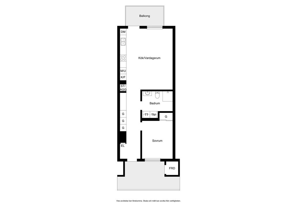 Plaan - Modern Flat with South Balcony in Varvsstaden