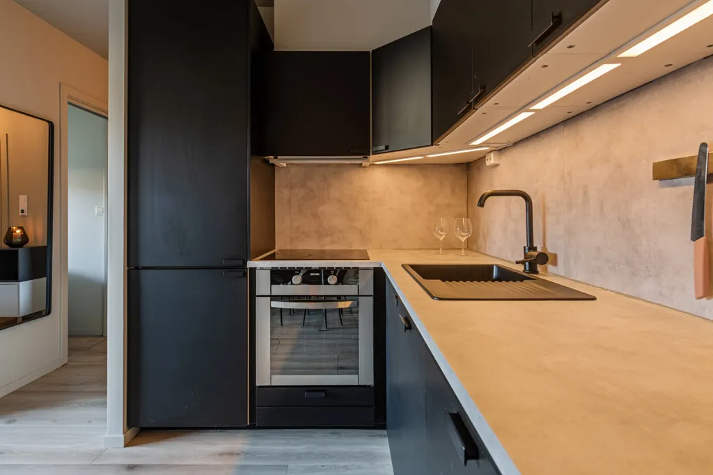Kitchen - Modernised Apartment with Terrace in Geilo